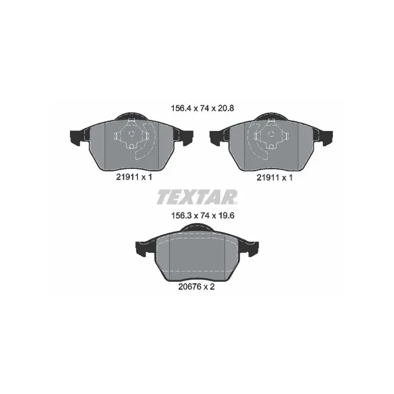 TEXTAR 2191102 Juego de pastillas de freno
