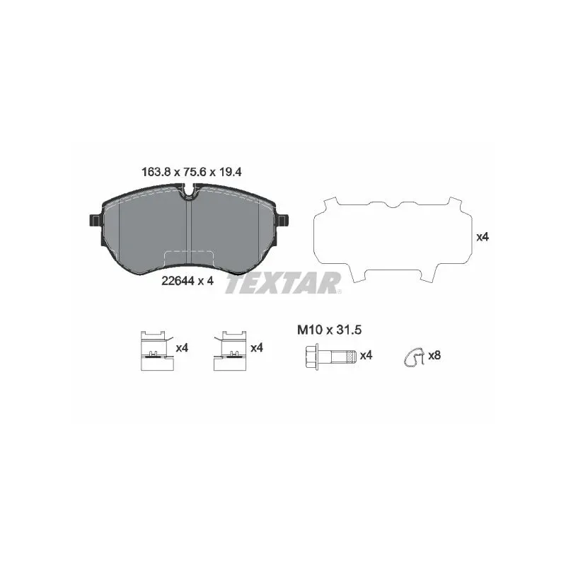 TEXTAR 2264401 Juego de pastillas de freno