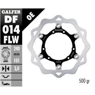 Disco freno moto Galfer Wave flotante 240x3mm DF01