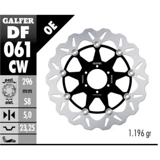 Disco freno moto Galfer flotante Wave completo 296