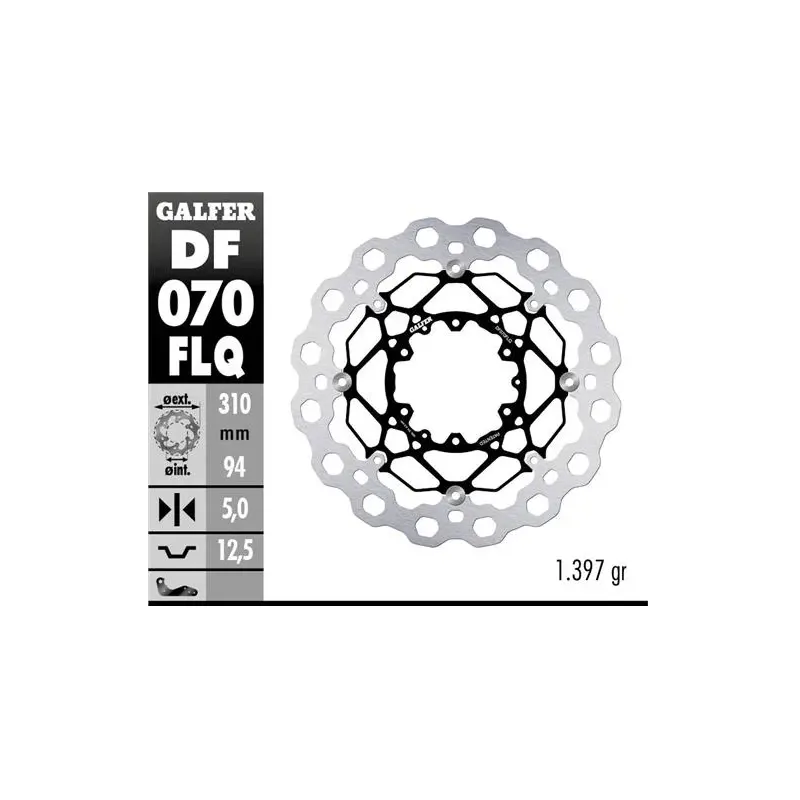 Disco freno moto flotante Galfer Qubic 310x5mm DF0