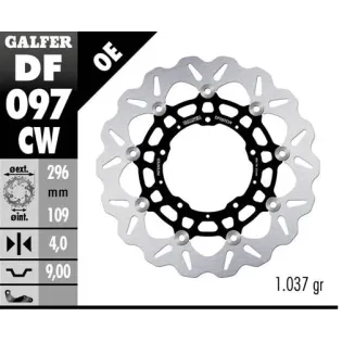 Disco freno moto Galfer flotante Wave completo 296