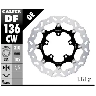 Disco freno moto Galfer flotante Wave completo 310