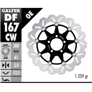 Disco freno moto Galfer flotante Wave completo 300