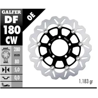 Disco freno moto Galfer flotante Wave completo 280