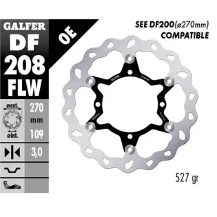 Disco freno moto Galfer Wave flotante 270x3mm DF20