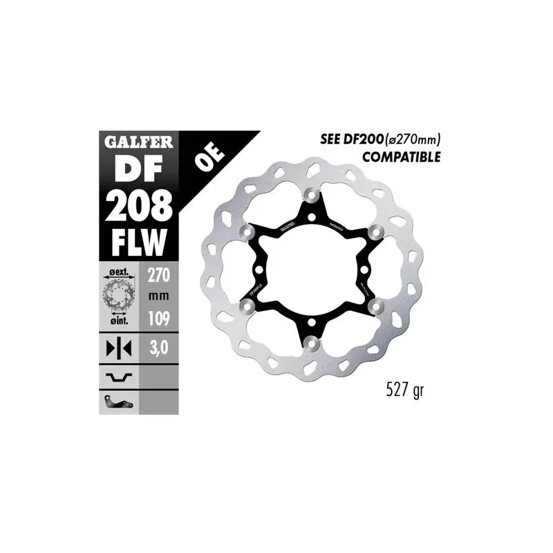 Disco freno moto Galfer Wave flotante 270x3mm DF20