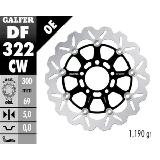 Disco freno moto Galfer flotante Wave completo 300