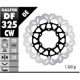 Disco freno moto Galfer flotante Wave completo 320