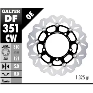 Disco freno moto Galfer Wave flotante completo DF3