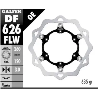 Disco freno moto Galfer Wave flotante 260x3mm DF62