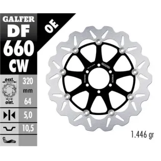 Disco freno moto Galfer Wave flotante completo DF6