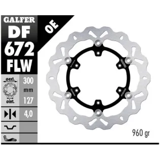 Disco freno moto Galfer Wave flotante 300x4mm DF67