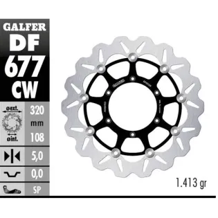 Disco freno moto Galfer Wave flotante completo DF6