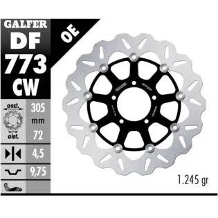 Disco freno moto Galfer Wave flotante completo DF7