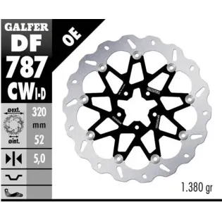 Disco freno moto Galfer Wave flotante Compl. derch