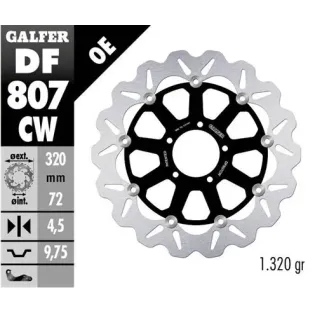 Disco freno moto Galfer Wave flotante completo DF8