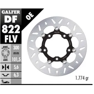 Disco freno moto flotante Galfer 300x5.6mm DF822FL