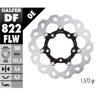 Disco freno moto Galfer Wave flotante 300x5.6mm DF