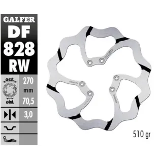 Disco freno moto Galder Wave fijo 270X3mm DF828RW