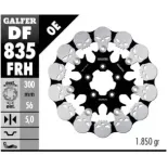 Disco freno moto Galfer Skull sign flotante DF835F