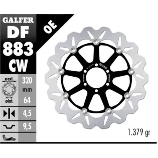 Disco freno moto Galfer Wave flotante completo DF8