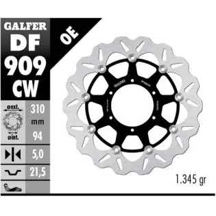 Disco freno moto Galfer Wave flotante completo DF9