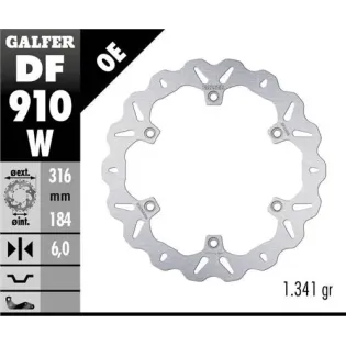 Disco freno moto Galfer Wave fijo 316x6mm DF910W