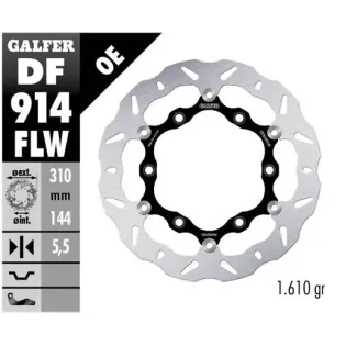 Disco freno moto Galfer Wave flotante 220x4mm DF91