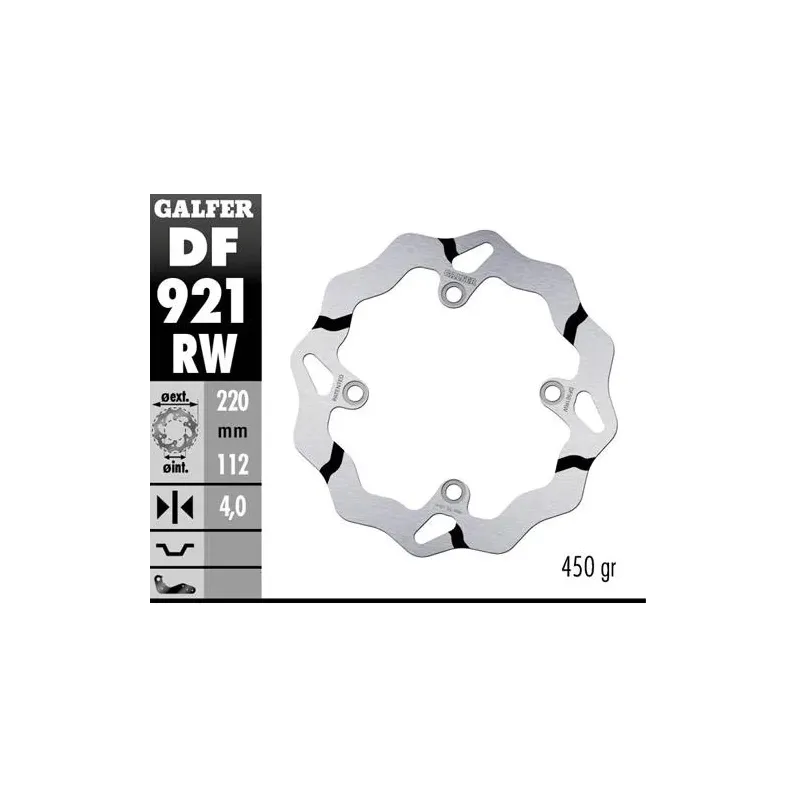 Disco freno moto Galder Wave fijo 220X4mm DF921RW