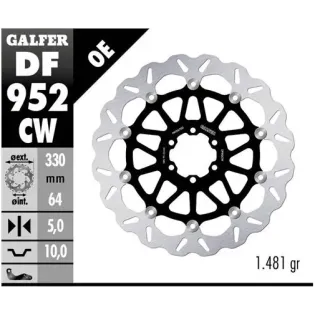 Disco freno moto Galfer Wave flotante completo DF9