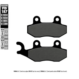 Pastillas de freno moto Galfer semi metal FD187G10