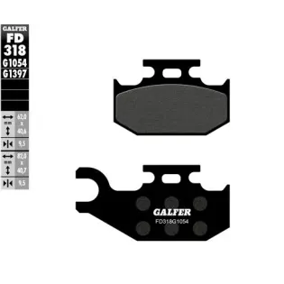 Pastillas de freno moto Semi Galfer Metal FD318G10