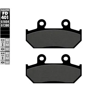 Pastillas de freno moto Galfer semi metal FD401G10