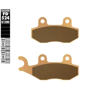 Pastillas de freno moto Galfer Scooter FD524G1380