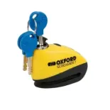 Candado de disco con alarma Oxford Screamer 7 negro/amarillo- LK290