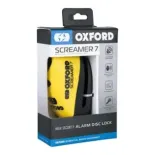 Candado de disco con alarma Oxford Screamer 7 negro/amarillo- LK290