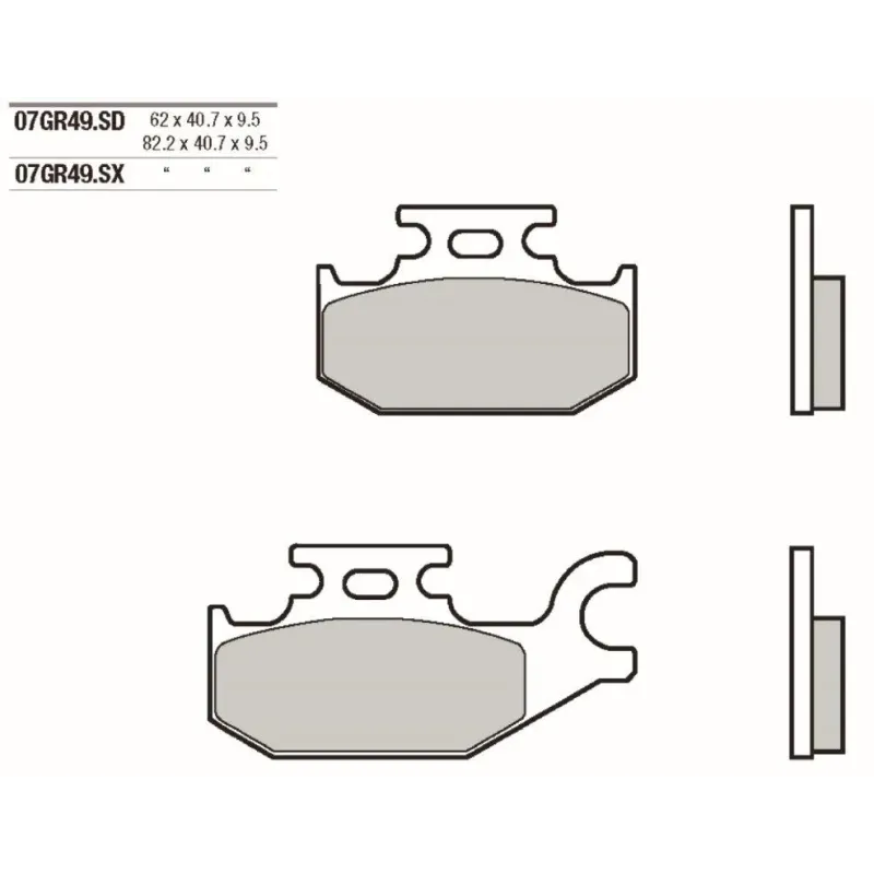 Pastillas de freno moto Brembo sinterizadas 07GR49SD