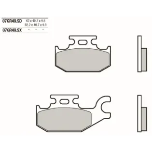 Pastillas de freno moto Brembo sinterizadas 07GR49SX