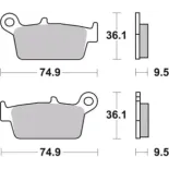 Pastillas de freno moto Brembo orgánicas 07HO26TT