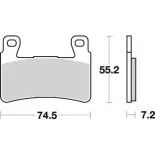 Pastillas de freno moto Brembo sinterizadas 07HO45SA