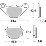 Pastillas de freno moto Brembo orgánicas 07KS04TT