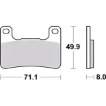 Pastillas de freno moto Brembo de carbono 07SU27RC