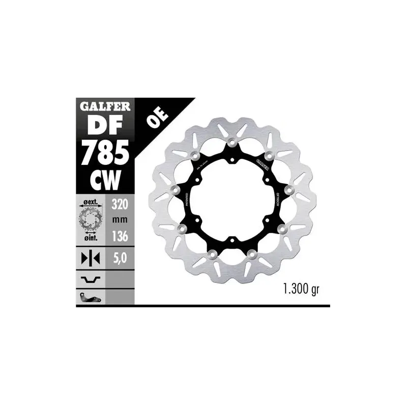 Disco freno moto Galfer Wave flotante completo DF7 DF785CWGAL