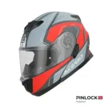 Casco Acerbis Serel 22-06 gris y rojo 0025201.295