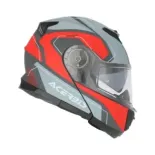 Casco Acerbis Serel 22-06 gris y rojo 0025201.295