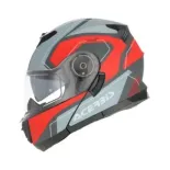 Casco Acerbis Serel 22-06 gris y rojo 0025201.295