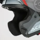 Casco Acerbis Serel 22-06 gris y rojo 0025201.295
