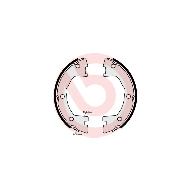 BREMBO SA6508 Juego de zapatas de frenos, freno de estacionamiento