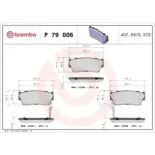 BREMBO P79006 Juego de pastillas de freno